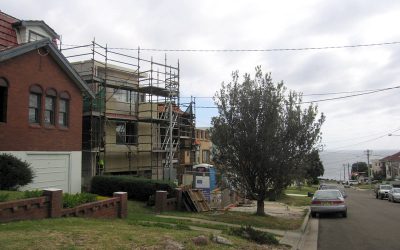 Lurline Bay ocean views house at lock-up stage