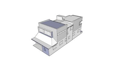 Coogee corner house upper storey. Construction begins